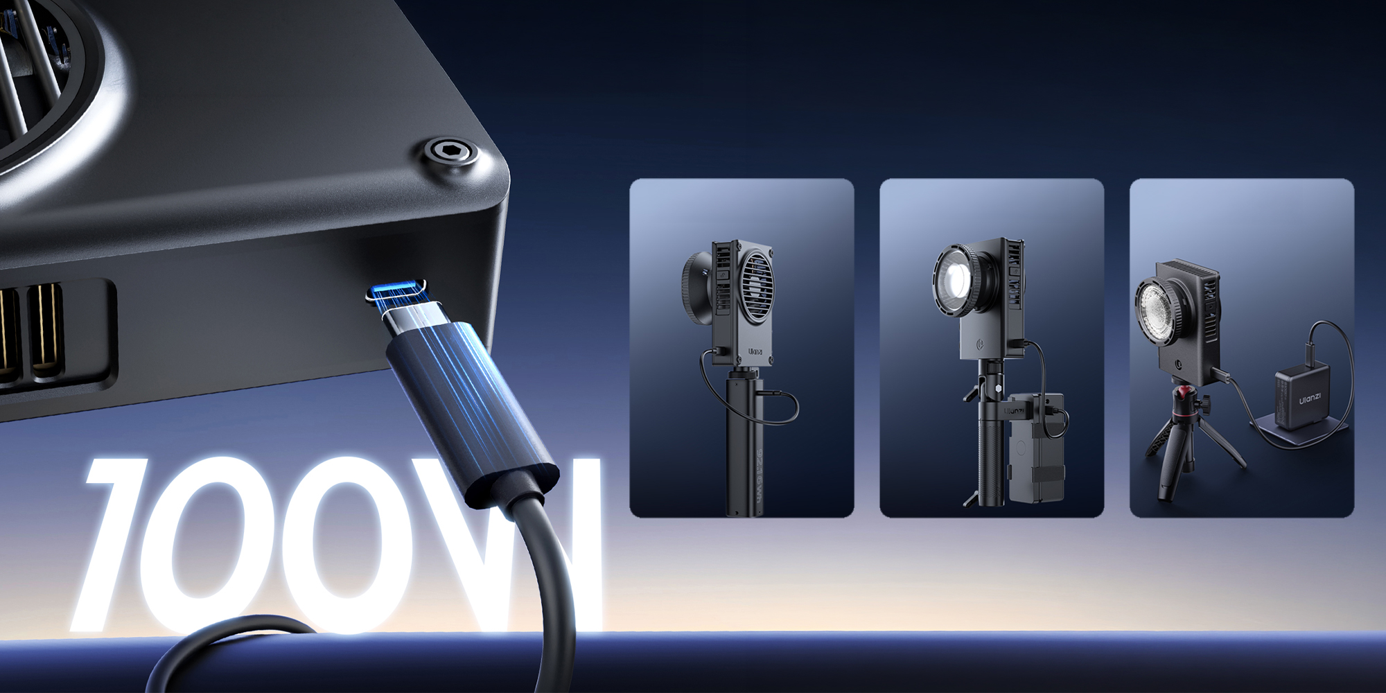 Lampa LED Ulanzi C01 - WB (2700 K - 6500 K) z soczewką